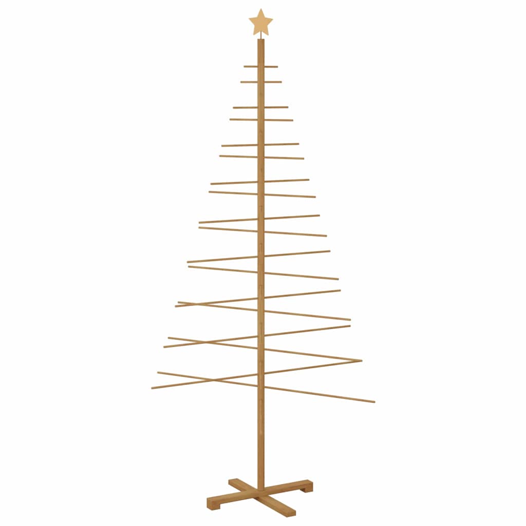 Holz Weihnachtsbaum mit Ständer Braun 210 cm Bambus