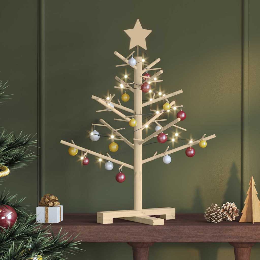 Holz Weihnachtsbaum mit Ständer Natur 75 cm Massivholz Kiefer