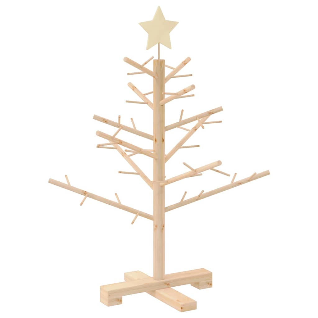 Holz Weihnachtsbaum mit Ständer Natur 75 cm Massivholz Kiefer