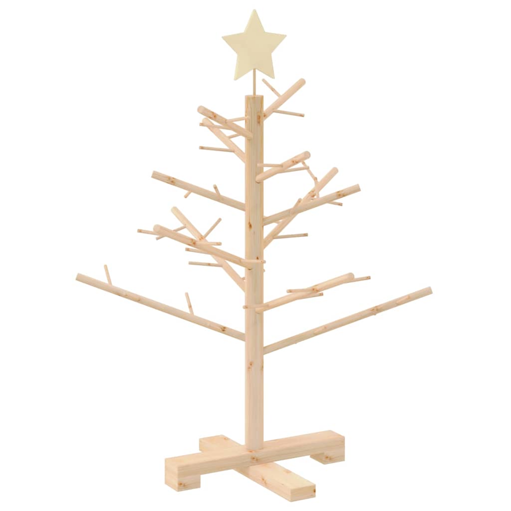 Holz Weihnachtsbaum mit Ständer Natur 75 cm Massivholz Kiefer
