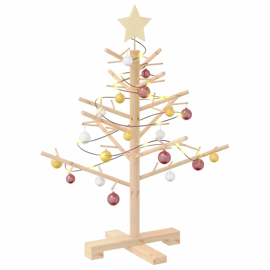 Holz Weihnachtsbaum mit Ständer Natur 75 cm Massivholz Kiefer