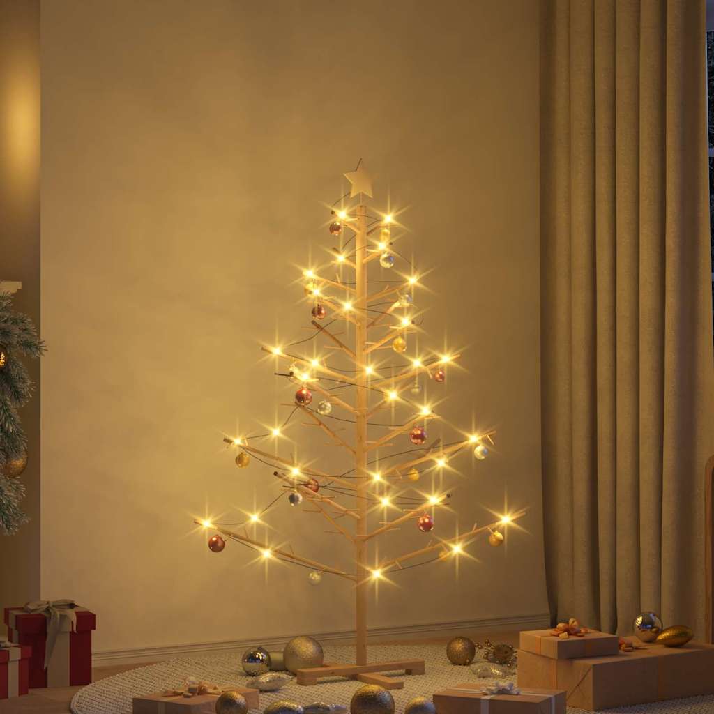 Holz Weihnachtsbaum mit Ständer Natur 150 cm Massivholz Kiefer