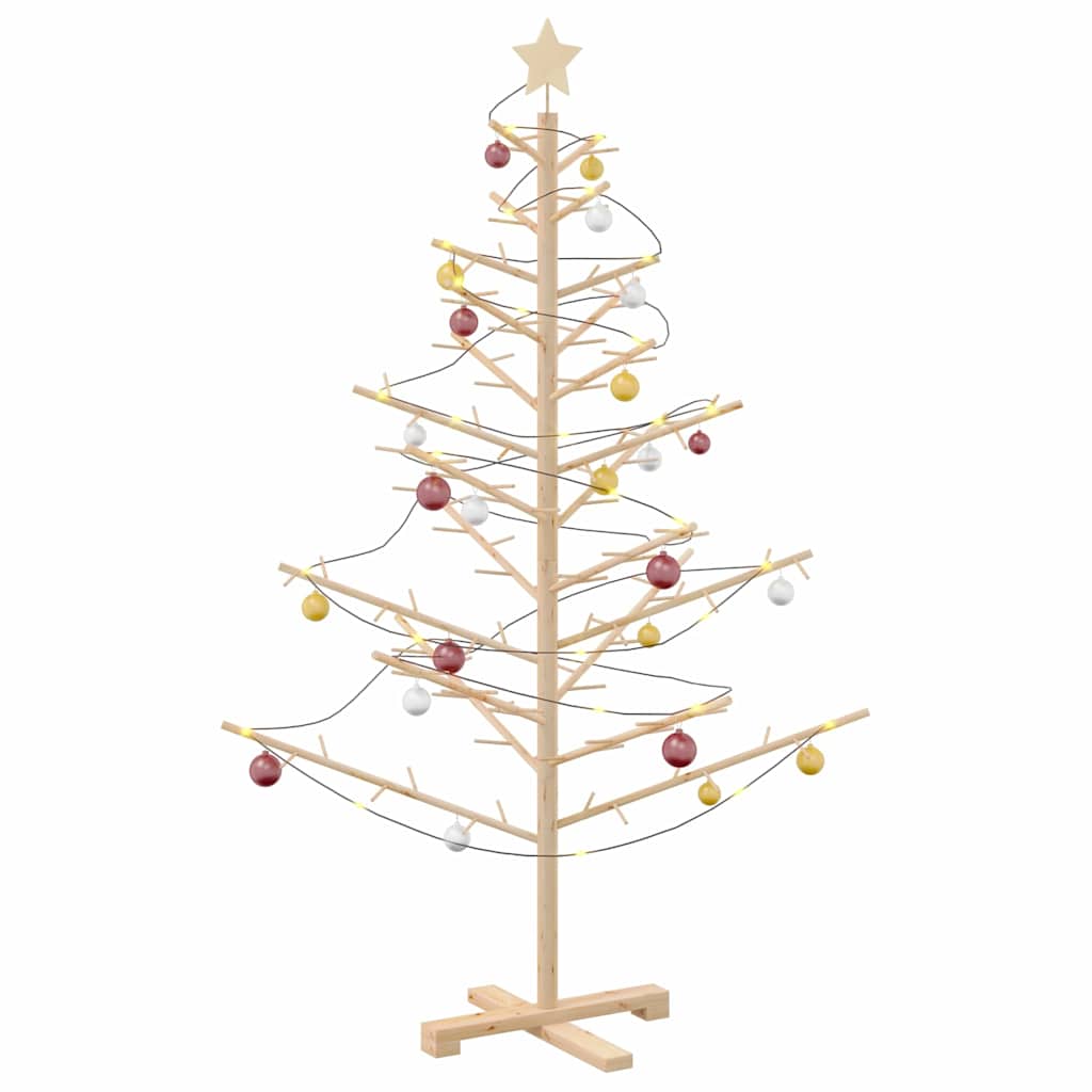 Holz Weihnachtsbaum mit Ständer Natur 150 cm Massivholz Kiefer