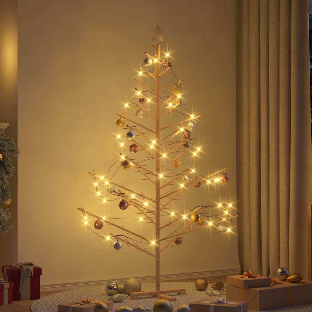 Holz Weihnachtsbaum mit Ständer Natur 180 cm Massivholz Kiefer