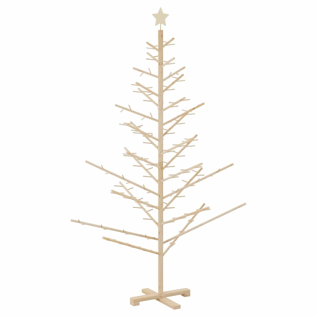 Holz Weihnachtsbaum mit Ständer Natur 180 cm Massivholz Kiefer