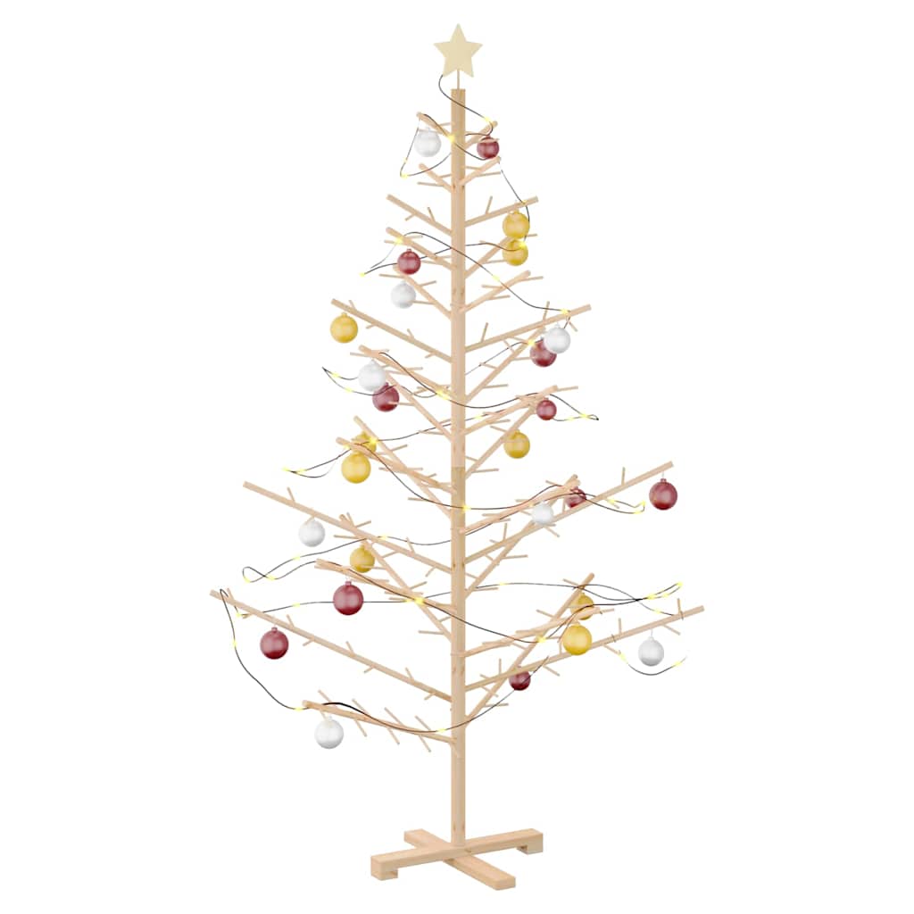 Holz Weihnachtsbaum mit Ständer Natur 180 cm Massivholz Kiefer