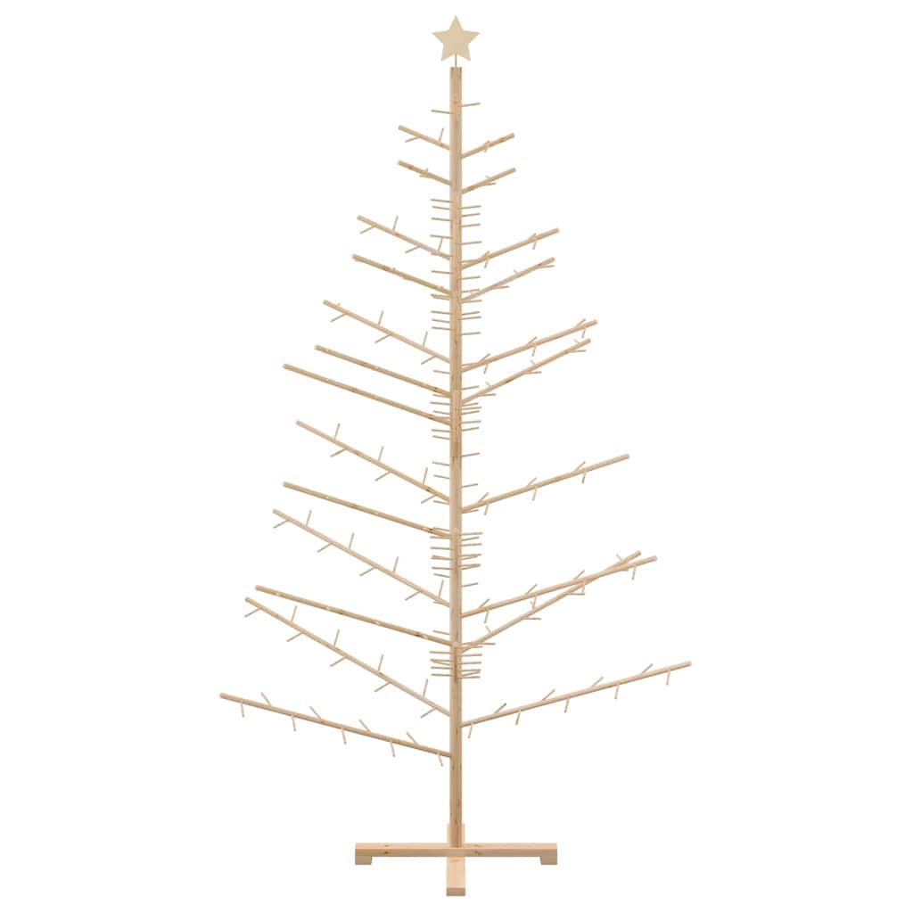 Holz Weihnachtsbaum mit Ständer Natur 210 cm Massivholz Kiefer