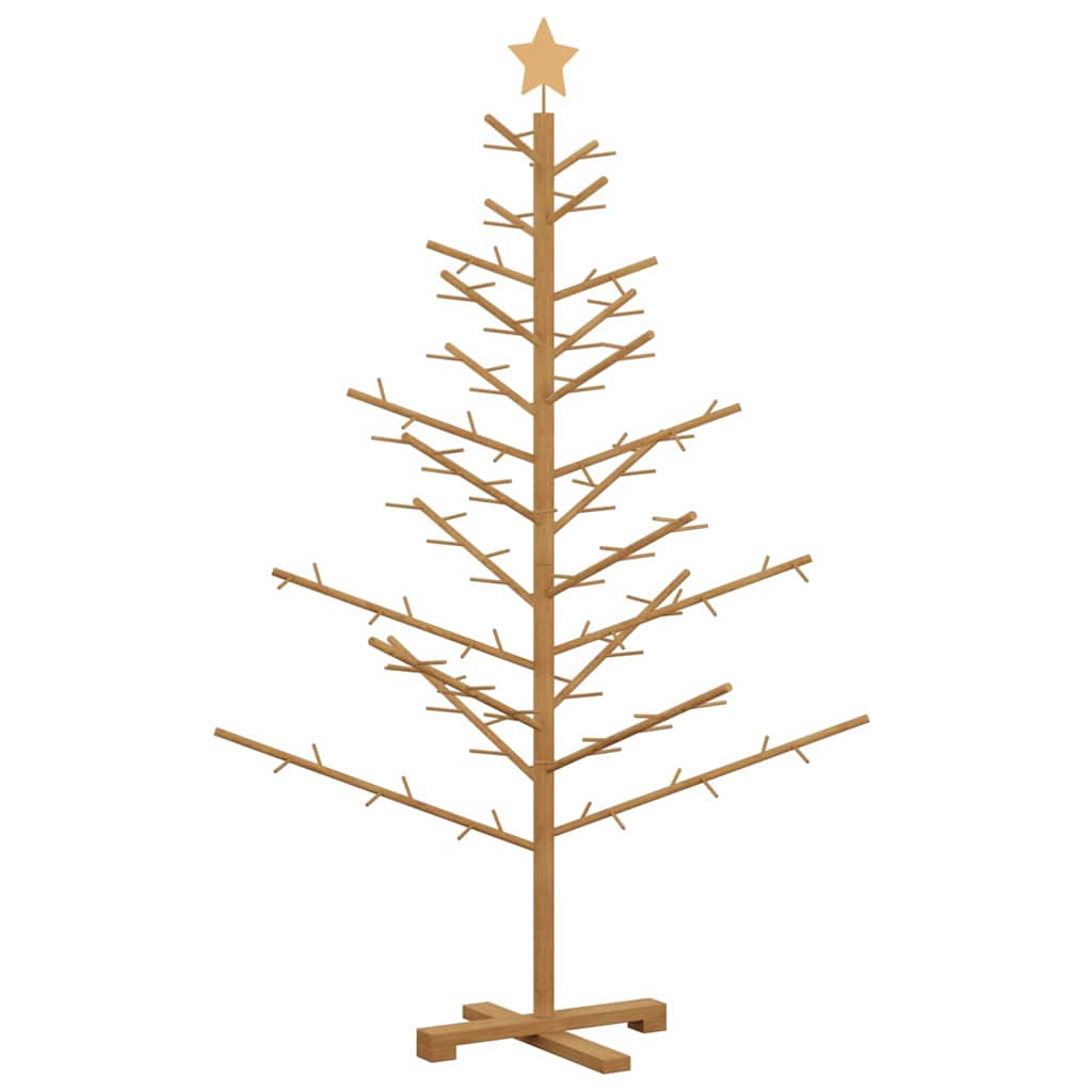 Holz Weihnachtsbaum mit Ständer Braun 150 cm Massivholz Kiefer