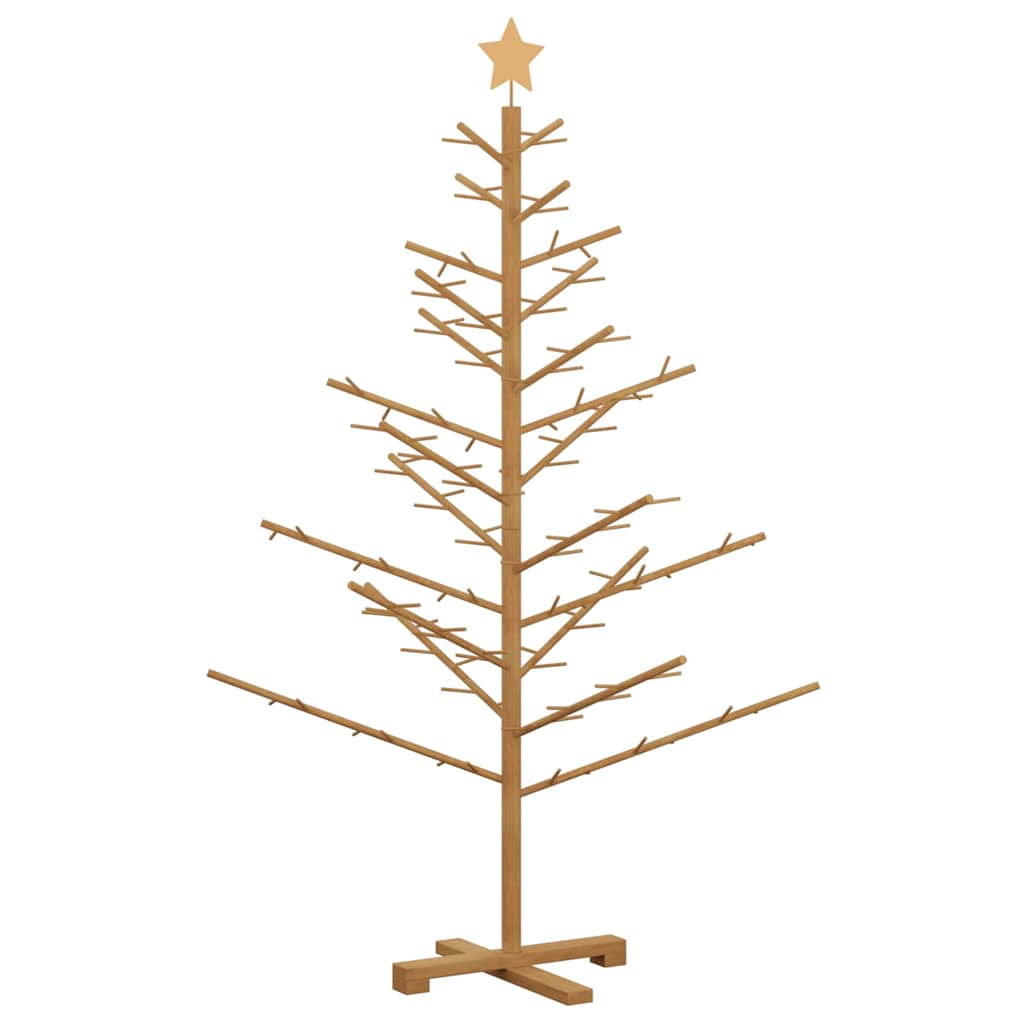 Holz Weihnachtsbaum mit Ständer Braun 150 cm Massivholz Kiefer