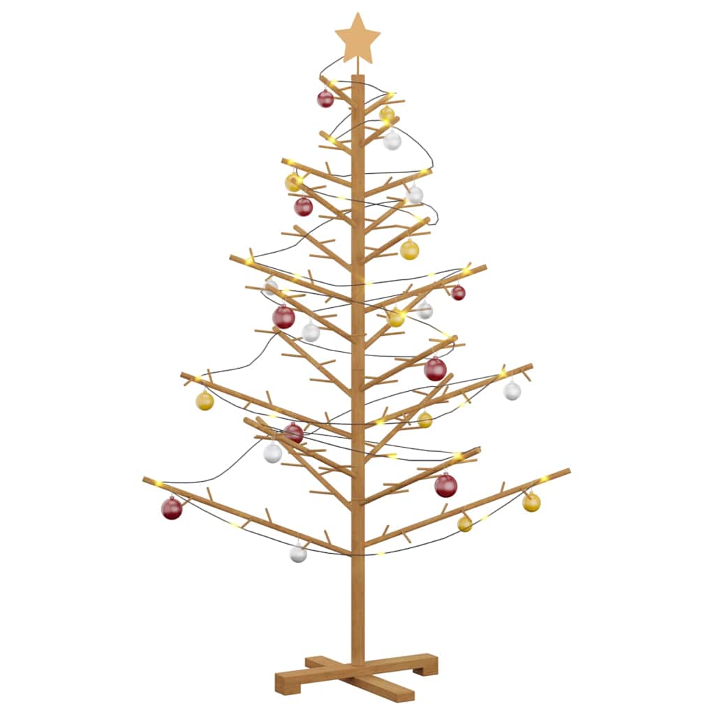 Holz Weihnachtsbaum mit Ständer Braun 150 cm Massivholz Kiefer