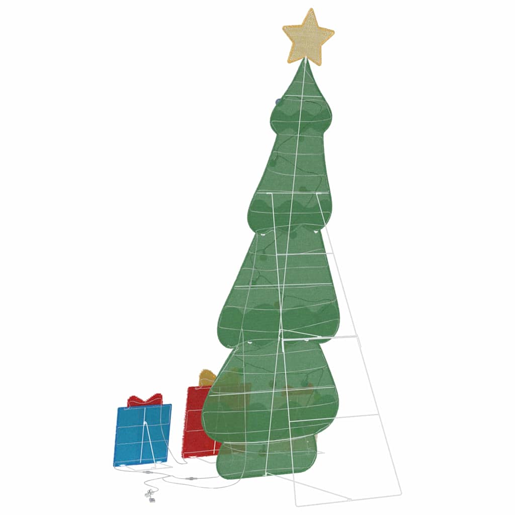 Beleuchteter Weihnachtsbaum mit 3 Geschenkboxen 2D Warm Weiß