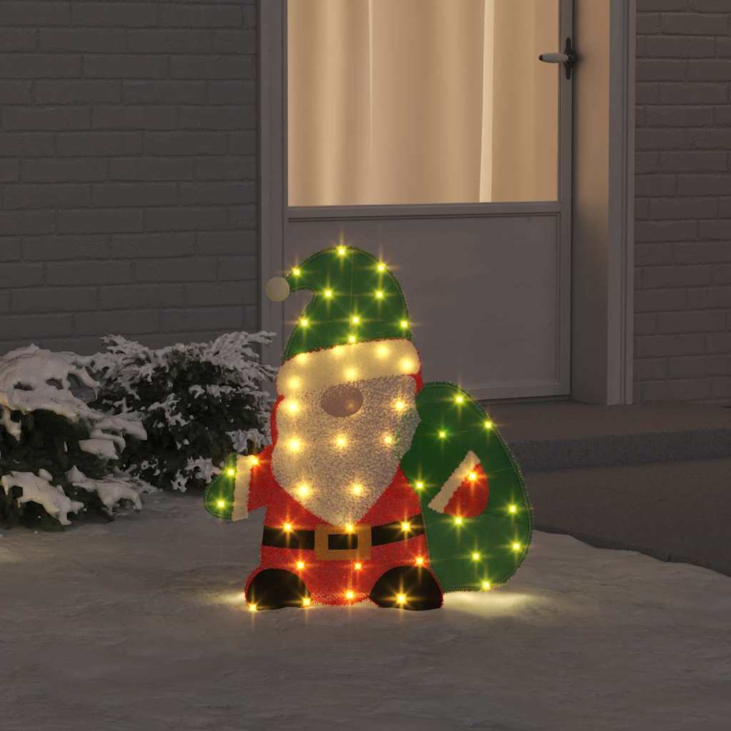 Beleuchteter Weihnachtsmann Warmes Weiß 62 x 70 cm
