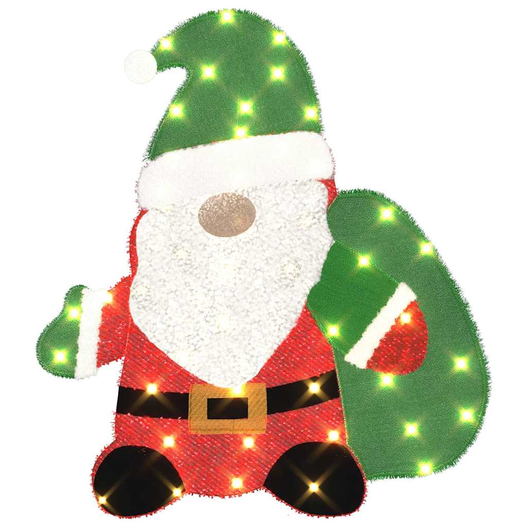 Beleuchteter Weihnachtsmann Warmes Weiß 62 x 70 cm
