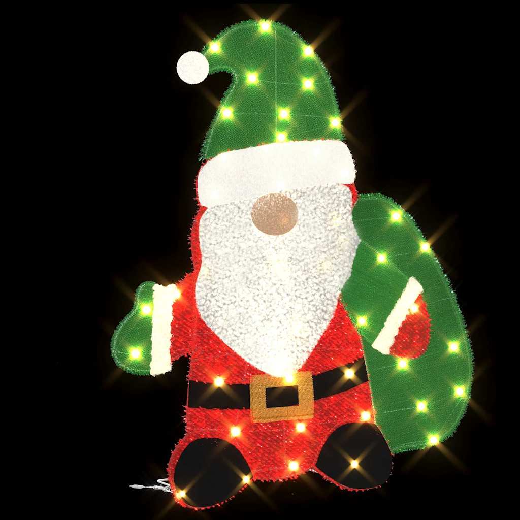 Beleuchteter Weihnachtsmann Warmes Weiß 62 x 70 cm