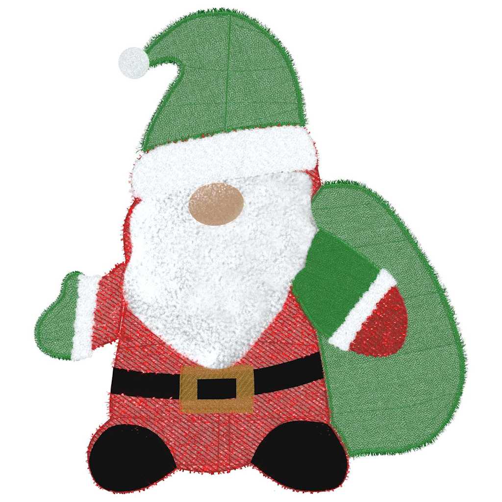 Beleuchteter Weihnachtsmann Warmes Weiß 62 x 70 cm